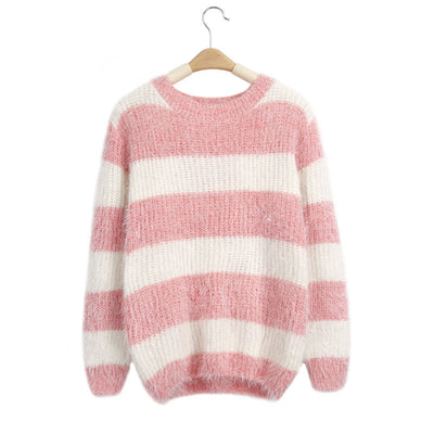 Suéter Suelto para Mujer Cuello Redondo Pullover Base - Image 11