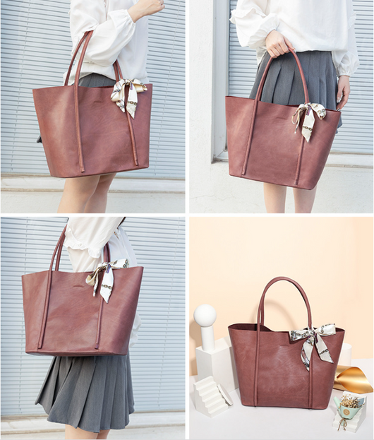 Bolso Tote de Cuero Genuino Piel Vacuno Premium Capacidad Grande - Image 6