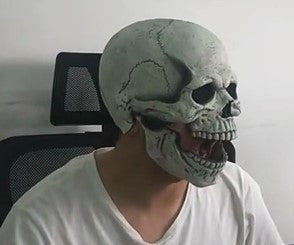 Máscara Cráneo Móvil 3D con Mandíbula Articulada - Disfraz Horror Profesional - Image 3