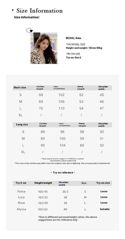 Abrigo de Piel Estampado Leopardo con Cuello de Piel para Mujer - Image 6