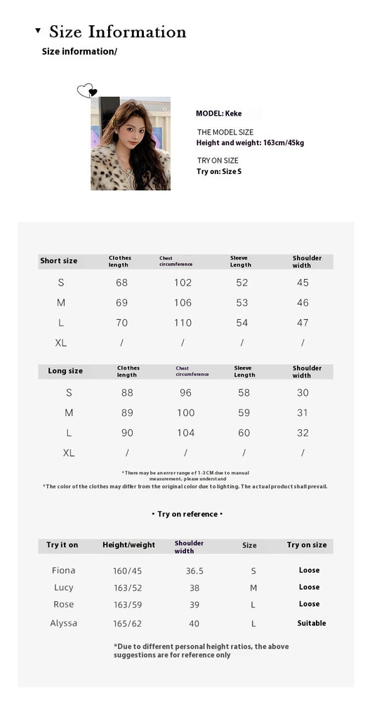 Abrigo de Piel Estampado Leopardo con Cuello de Piel para Mujer - Image 6