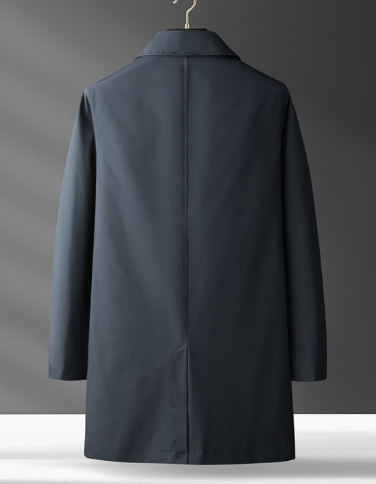Abrigo Tipo Trench Casual Lujo Coreano para Hombre - Invierno Ligero