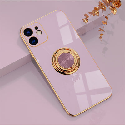 Funda para Teléfono con Anillo Galvanizado Color Sólido - Image 4