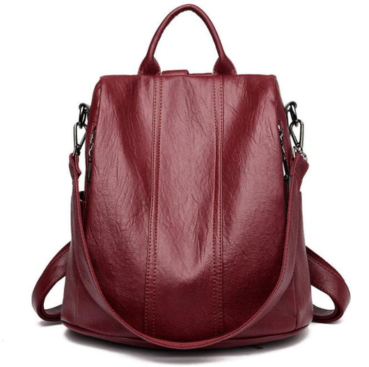 Mochila de Cuero Antirrobo Multifuncional con Protección RFID - Image 11