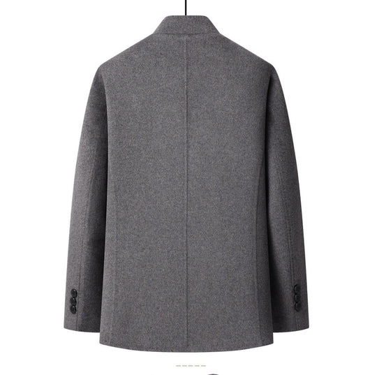Abrigo de Lana Reversible con Cuello Mao de Largo Medio para Hombre - Image 19