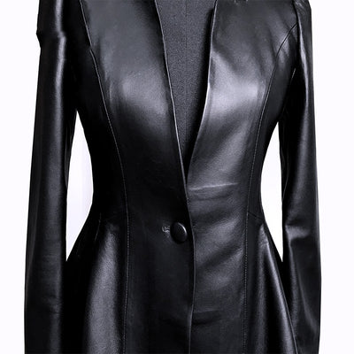 Chaqueta de Cuero Corta para Mujer - Image 11
