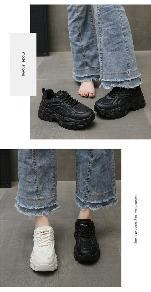 Zapatillas Blancas Deportivas con Suela Gruesa y Transpirables - Image 10
