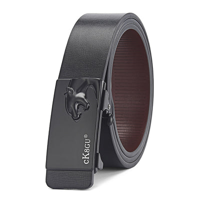 Cinturón de Cuero para Hombre con Hebilla Automática sin Agujeros - Image 6