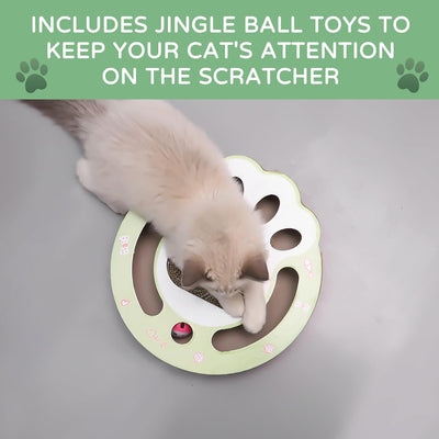 Rascador Circular de Cartón para Gatos con Pista de Bolas - Image 11