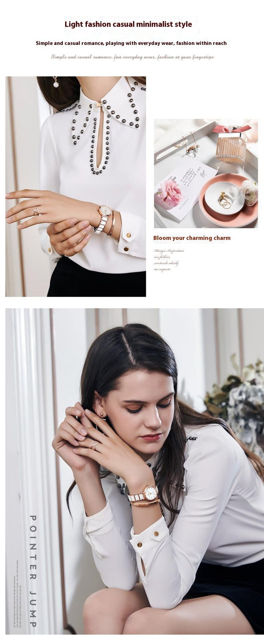Reloj de Lujo para Mujer con Movimiento de Cuarzo y Resistencia al Agua - Image 9