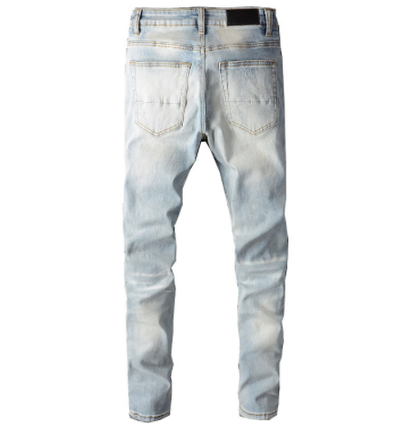 Jeans Skinny Ajustados con Algodón Elástico y Efecto Desgastado - Image 3