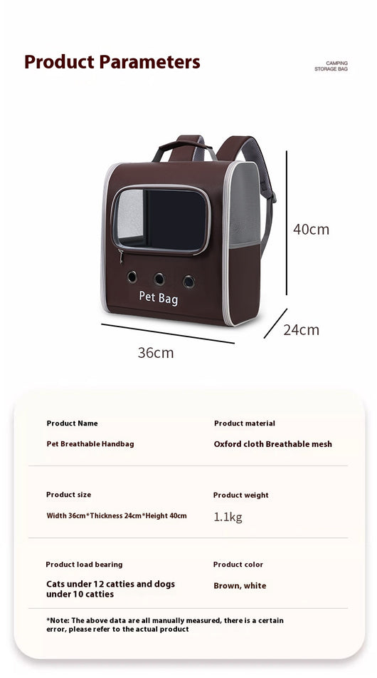 Mochila Transportadora para Gatos con Ventana Transparente de Gran Capacidad - Image 8