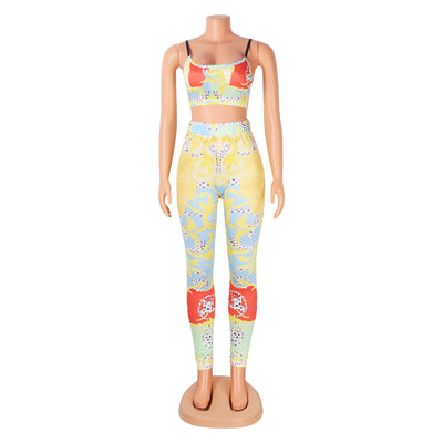 Pantalones Ajustados Estampados Sexy de Dos Piezas - Image 21