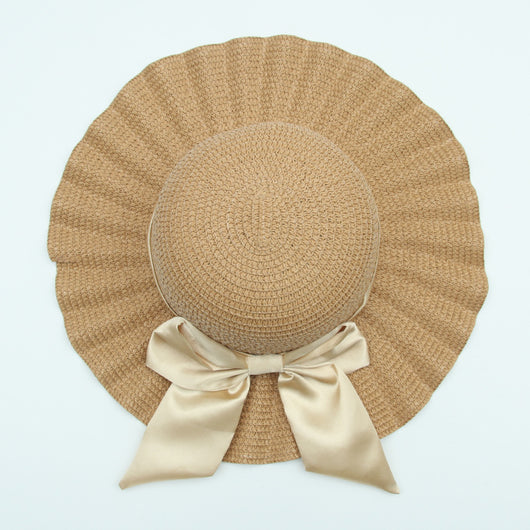 Sombrero Playero de Ala Ancha con Patrón de Conchas y Lazo Festivo - Image 14