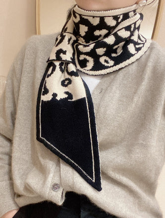 Bufanda Tejida Cuadros Houndstooth Elegante y Versátil - Image 23