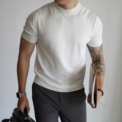 Playera de Trabajo Casual con Cuello Alto Refinado - Image 4
