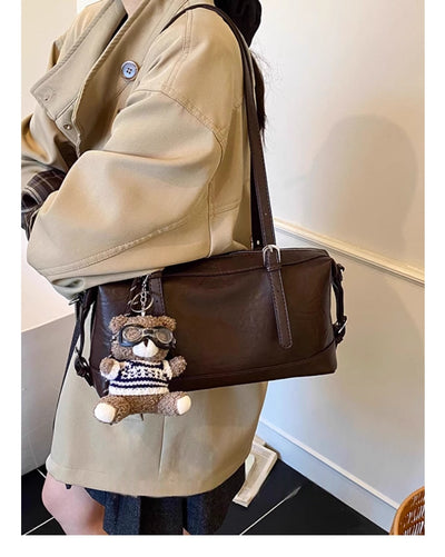 Bolso de Cuero Retro Marrón Weilan para Mujer - Bolsa Portátil de Cuero Encerado - Image 9