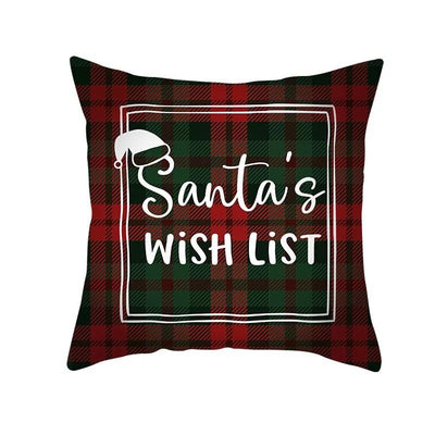Funda de Almohada Navideña Cuadros Rojo Clásico - Image 22