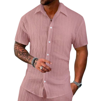 Camisa Polo Manga Corta Lisa Suelta para Hombre - Casual y Cómoda - Image 22