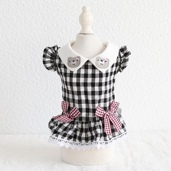 Collar con Falda Escocesa para Mascotas - Perros y Gatos