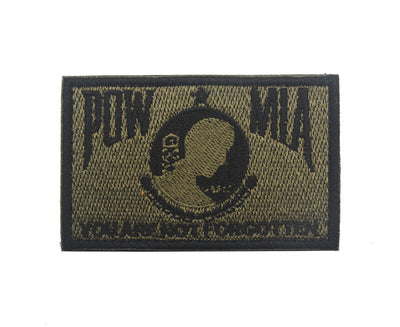 Parche Bordado Bandera POW MIA Negro y Blanco con Velcro - Image 11