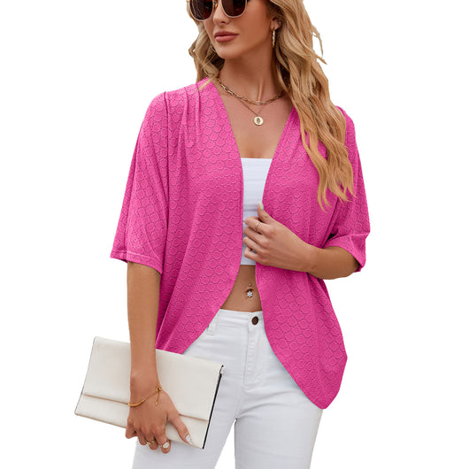 Cardigan Tejido de Manga Corta para Oficina - Image 6