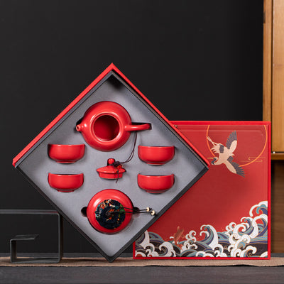 Juego de Té Kung Fu en Caja de Regalo - Cerámica Premium para Negocios - Image 8