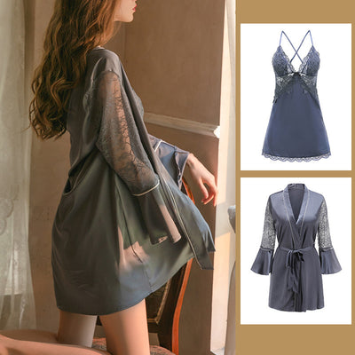Pijama Verano Mujer Seda Helada Ultrafina con Soporte de Busto - Image 10