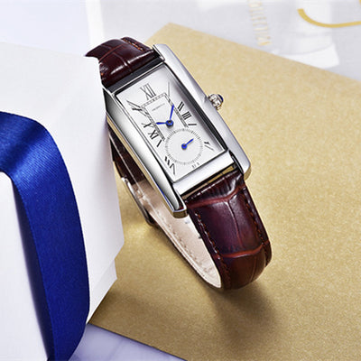 Reloj de Pulsera Cuadrado Impermeable para Mujer con Escala Romana y Correa de Moda - Image 9