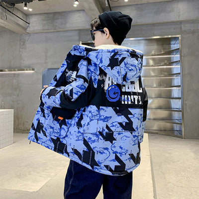Parka Infantil Camuflaje con Forro de Terciopelo para Niños Medianos y Grandes - Image 2