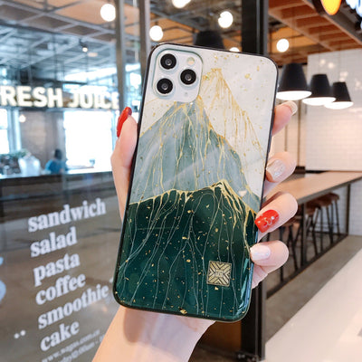 Funda para Celular con Diseño Geométrico y Laminado Dorado - Image 2