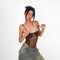 Jumpsuit Floral con Tirantes Acolchados y Encaje Mesh