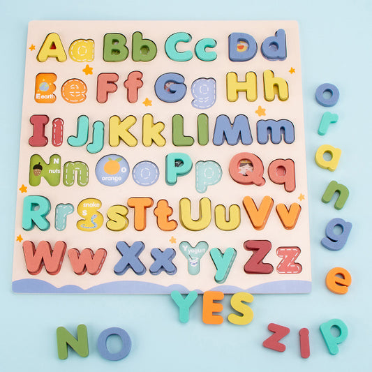 Tablero de Agarre con Letras de Madera para Aprendizaje Temprano - Image 2