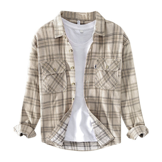Camisa Casual de Cuadros en Pana de Algodón para Hombre - Image 4