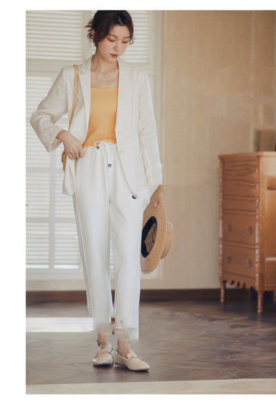 Pantalones Deportivos Cintura Alta Elástica Holgados para Mujer - Image 9