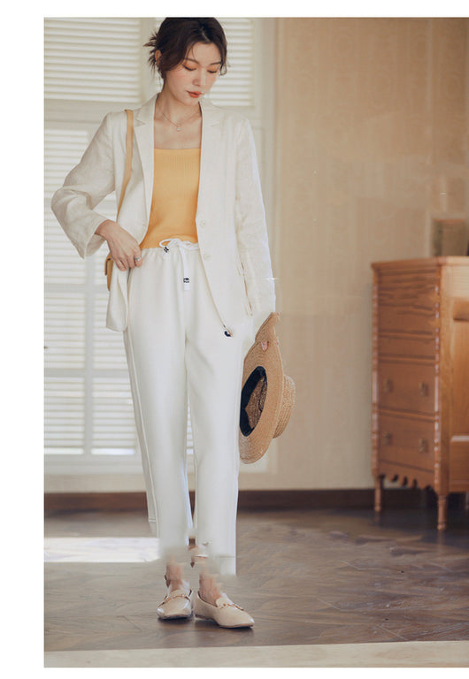 Pantalones Deportivos Cintura Alta Elástica Holgados para Mujer - Image 9