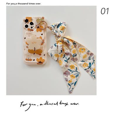 Funda para Celular Seda con Flores y Hojas Otoñales - Image 12