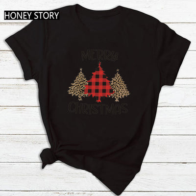 Playera Navideña Roja para Parejas - Diseño Reno y Santa - Image 14