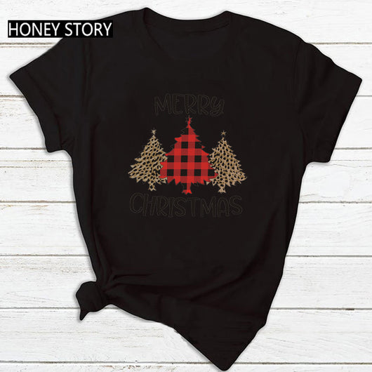 Playera Navideña Roja para Parejas - Diseño Reno y Santa - Image 14