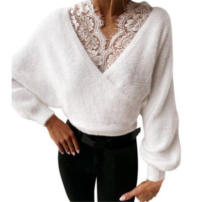 Blusa Térmica de Encaje en Colores Sólidos con Manga Larga - Image 15