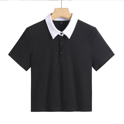 Short Cintura Alta Contrastado Slim Fit Algodón Stretch - Image 6