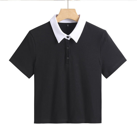 Short Cintura Alta Contrastado Slim Fit Algodón Stretch - Image 6