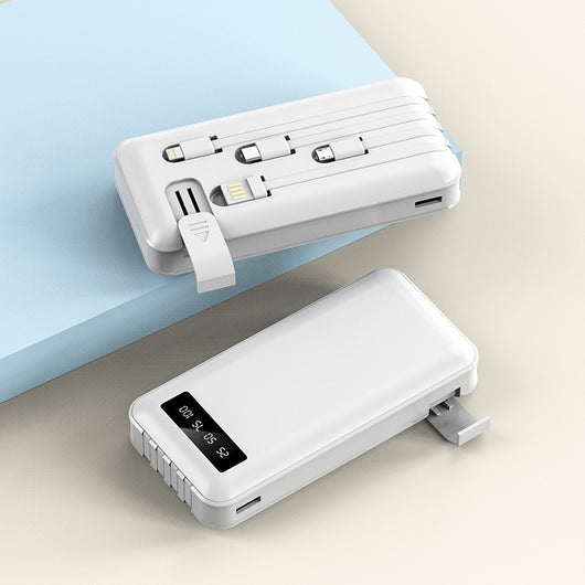 Batería Portátil de Carga Rápida con 4 Cables Integrados