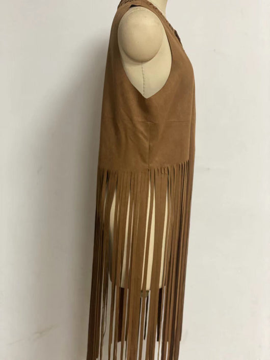 Chaleco de Gamuza con Borlas para Mujer - Image 15