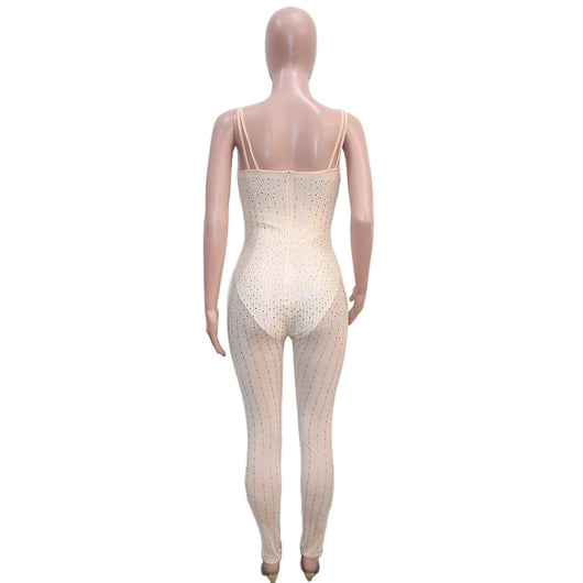 Jumpsuit Elegante de Malla Transparente con Strass y Tirantes - Image 21
