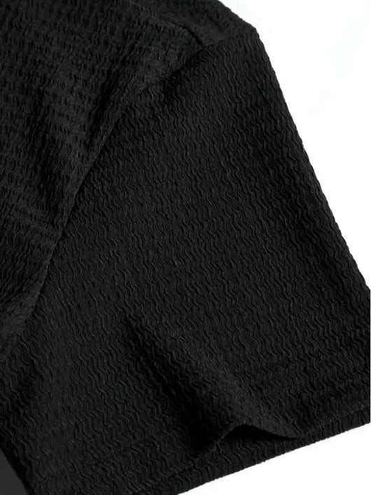 Camisa Casual de Manga Corta Holiday Leisure sin Arrugas para Hombre - Image 54