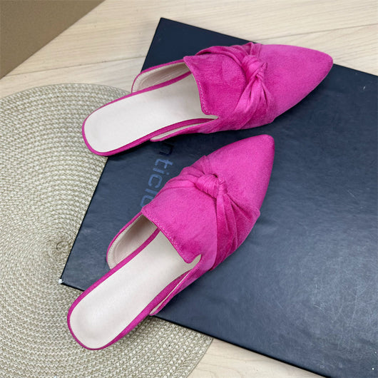 Pantuflas Puntiagudas Estilo Coreano con Moño - Cómodas y Elegantes - Image 13