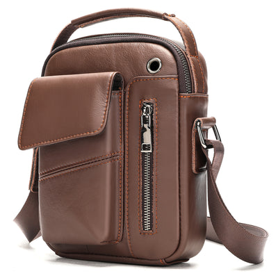 Bolso Crossbody de Cuero Minimalista para Hombre - Image 8