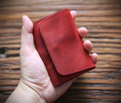 Billetera Corta de Cuero Vacuno Estilo Retro para Hombre - Image 27