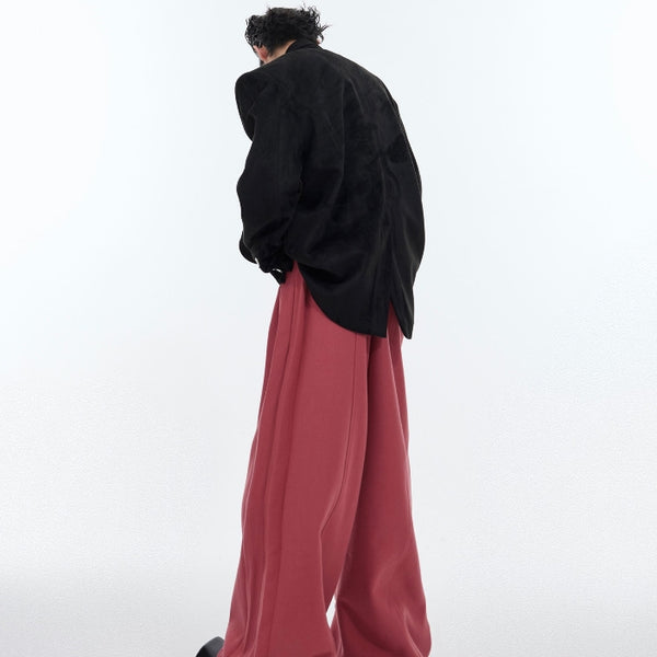 Pantalón Ancho con Cintura Deconstruida y Líneas Tridimensionales